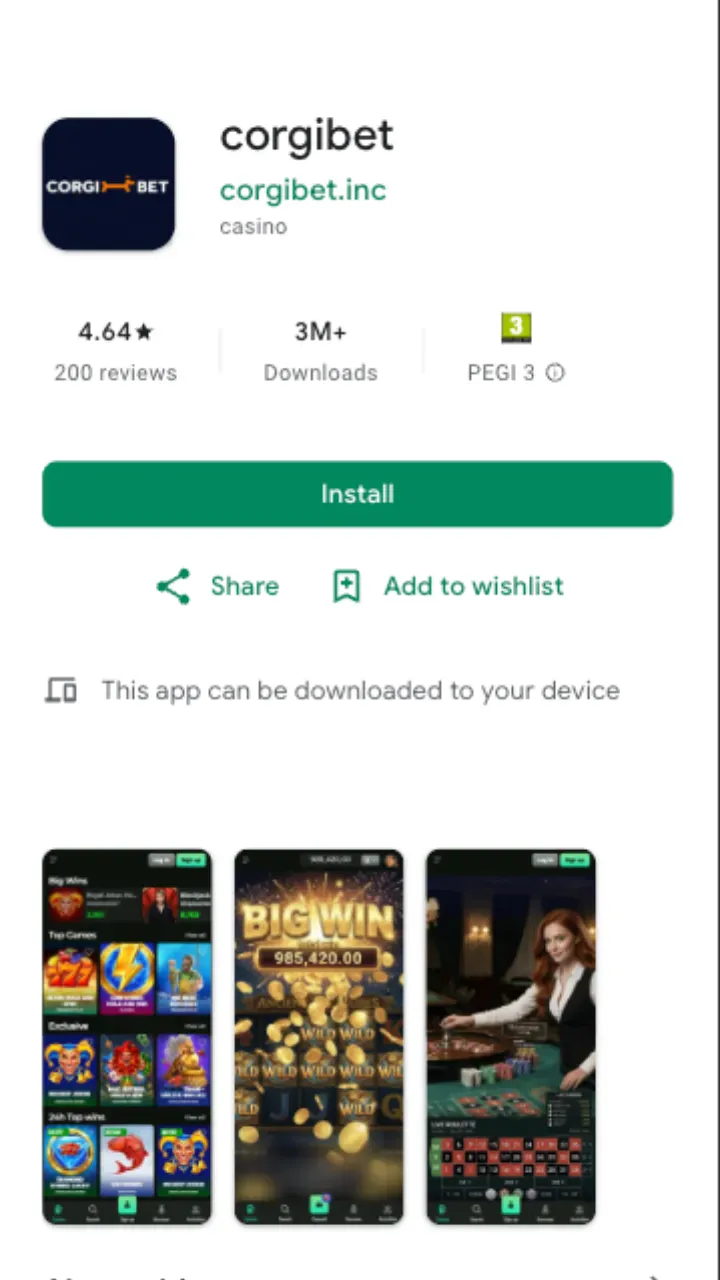 Corgibet app